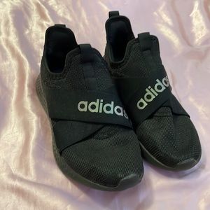 Adidas black running shoes size 7 1/2